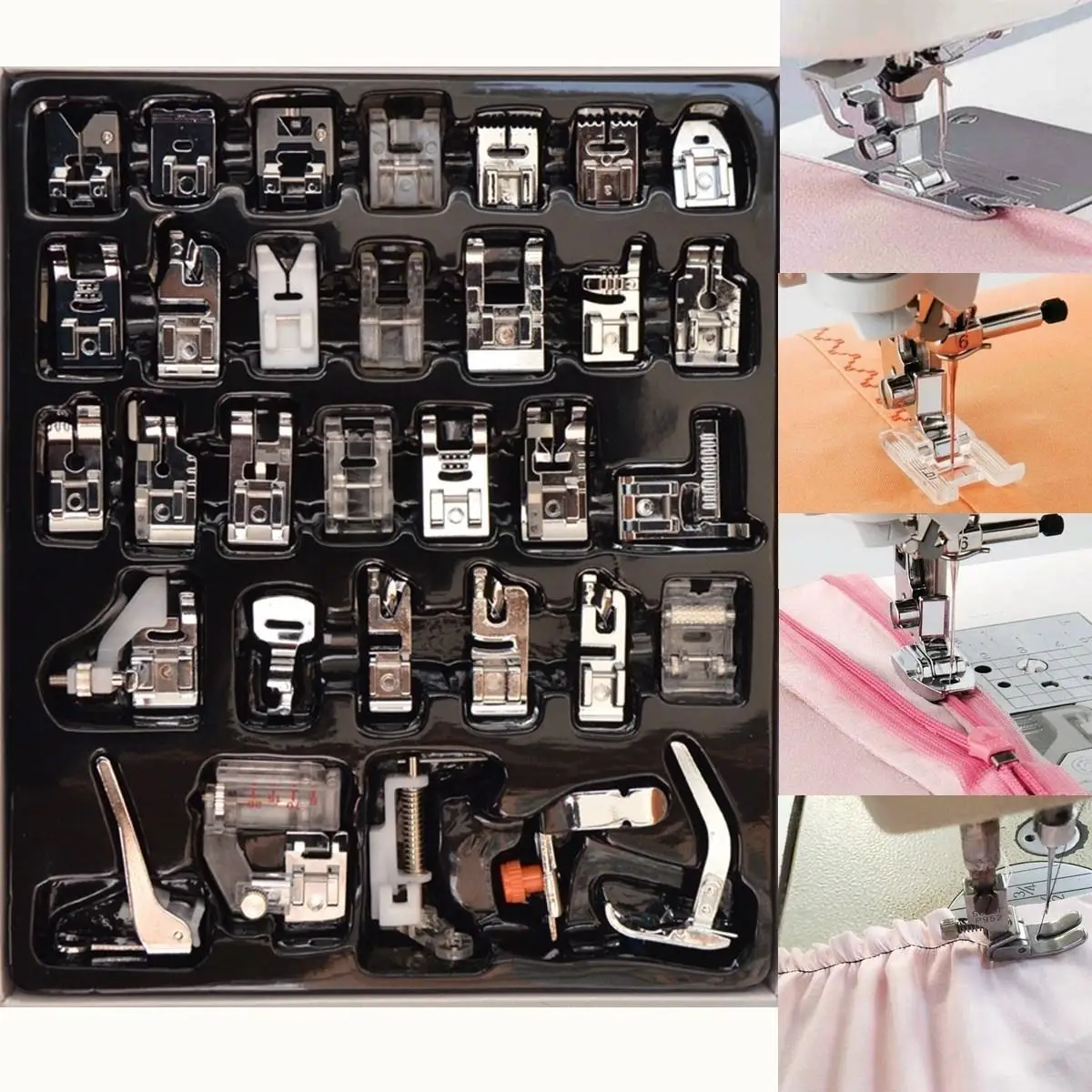 32PCS Home & Living Sewing Parts Feet Set Presser Feet Accessories Useful for Brother Metal