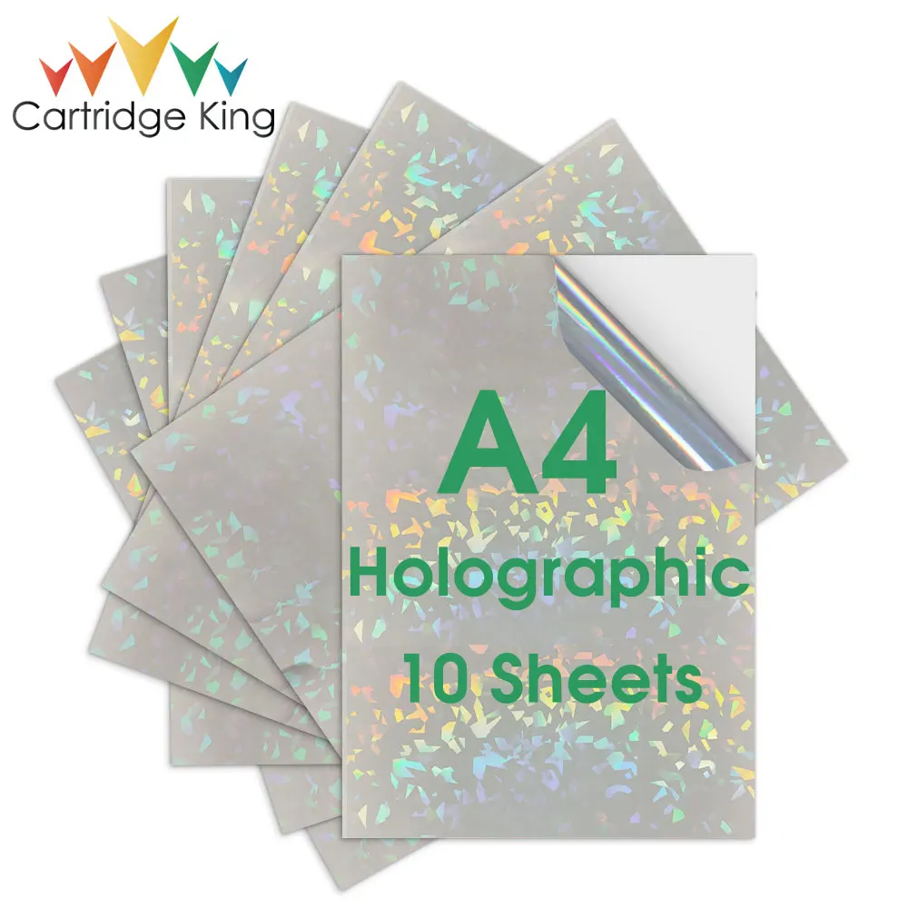 Holographic Sticker Label Paper Printable Inkjet Waterproof Vinyl Decal 6563 