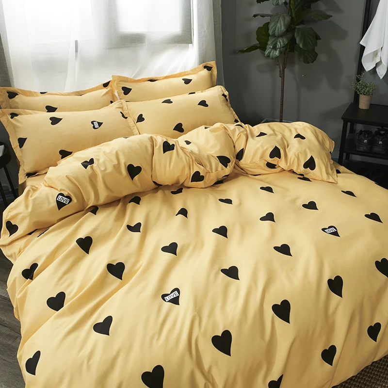 

Christmas gift Modern Style 2019 new home bedding Duvet Cover Bed Sheet Pillowcase AB Side