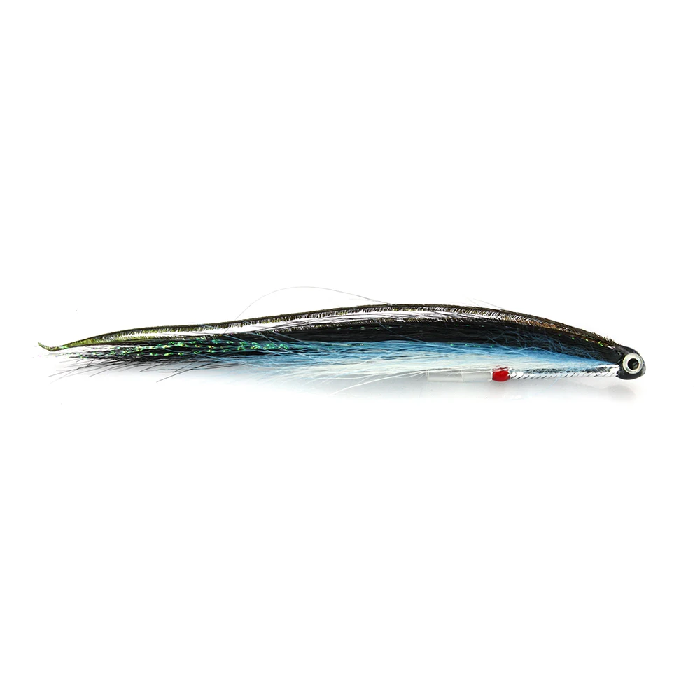 Elver Sunray черный синий лосось мух морской форели пластиковые трубки(8-pack