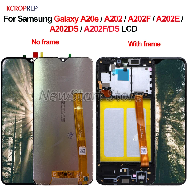 ЖК-дисплей с сенсорным экраном и дигитайзером в сборе для Samsung Galaxy A20e A202 A202F A202E A202DS