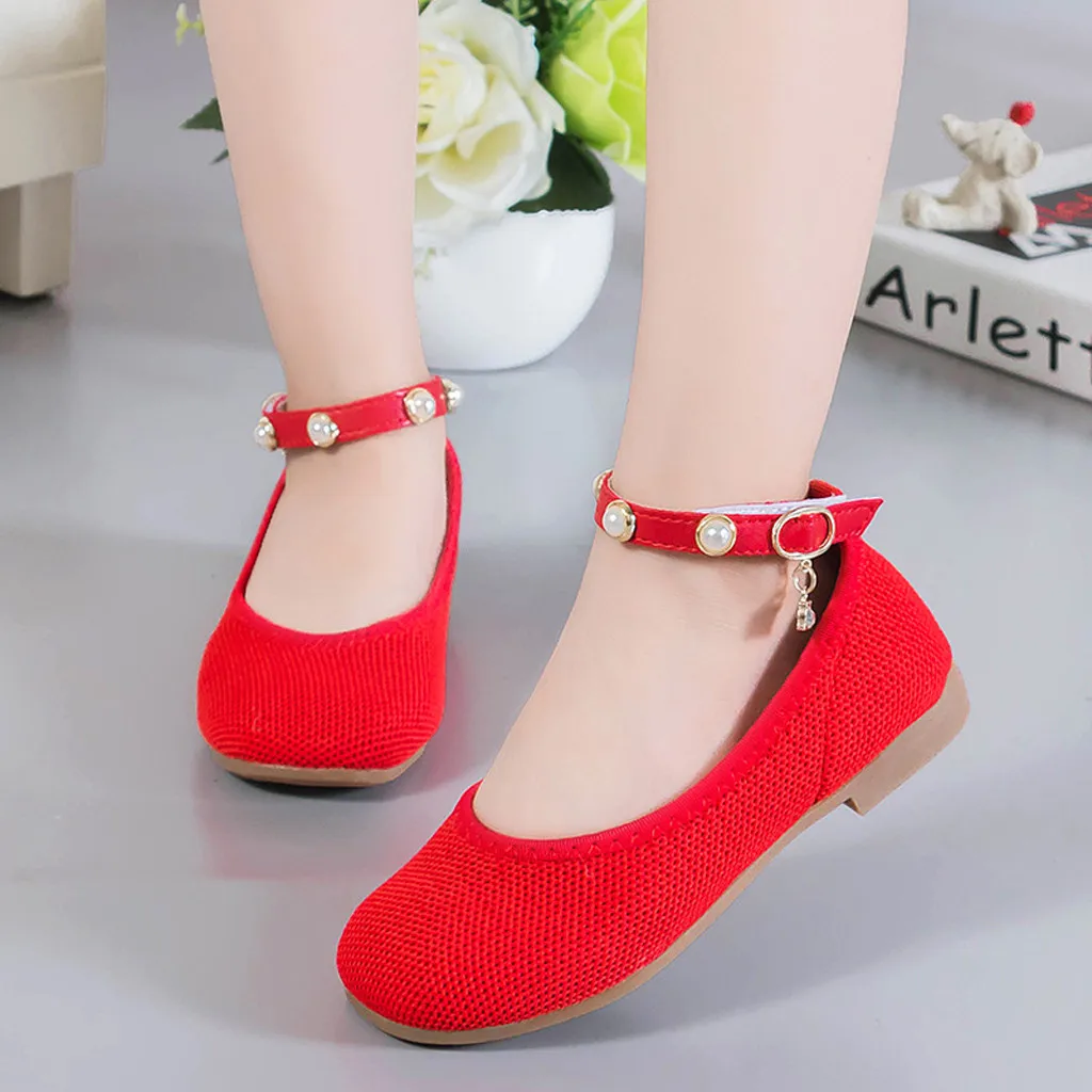 

Children Shoes New Fashion Baby Girls Mesh Pearl Single Princess Shoes Sandals Kids Girls Shoes