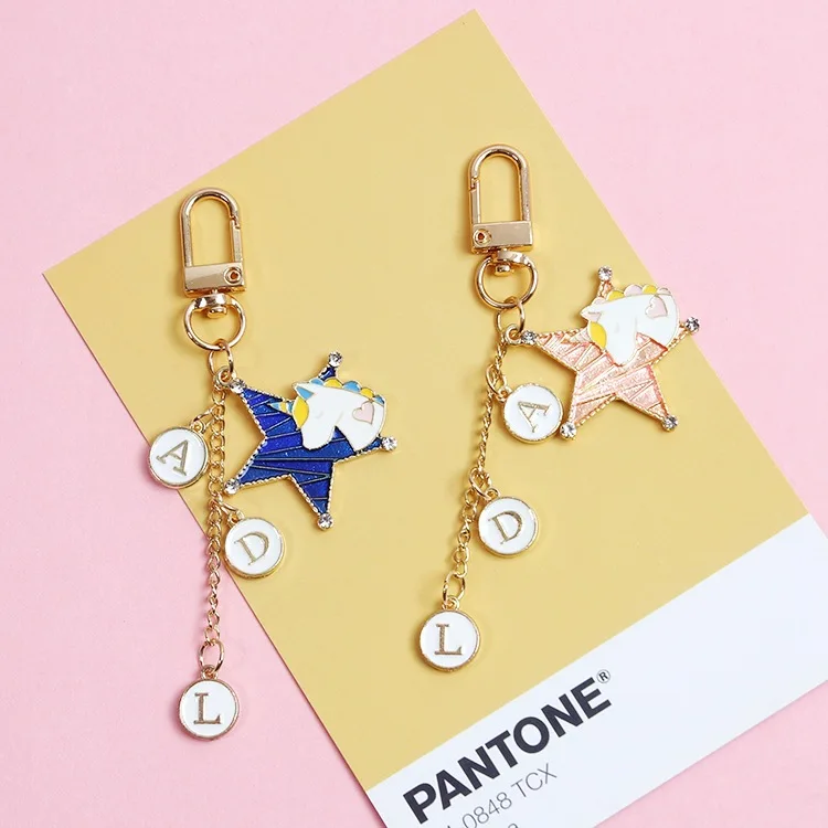

Ins star moon Unicorn Apple Bluetooth headset case pendant bag Key Chain Pendant