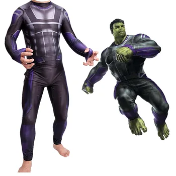 

Marvel halloween The Avenger 4 Final War Hulk Cosplay costume for Adults and Children Close-fitting garment tight clothing 86L96