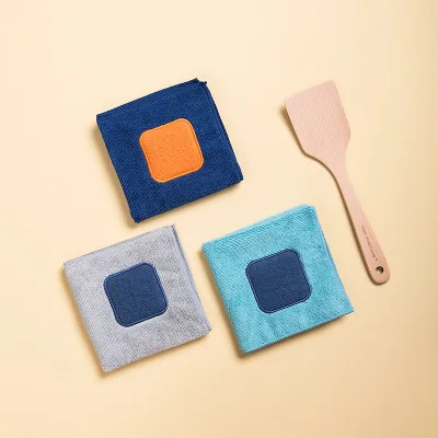 2pcs High quality Kitchen towels Microfiber rag magic Cleaning Cloth Super absorbent Dishcloth for Home cooking cleaning cloth