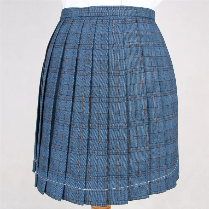 Японские школьные платья Синяя Клетчатая плиссированная юбка высокое качество JK Униформа юбка для студентов косплей аниме костюм моряка короткие юбки - Цвет: a12