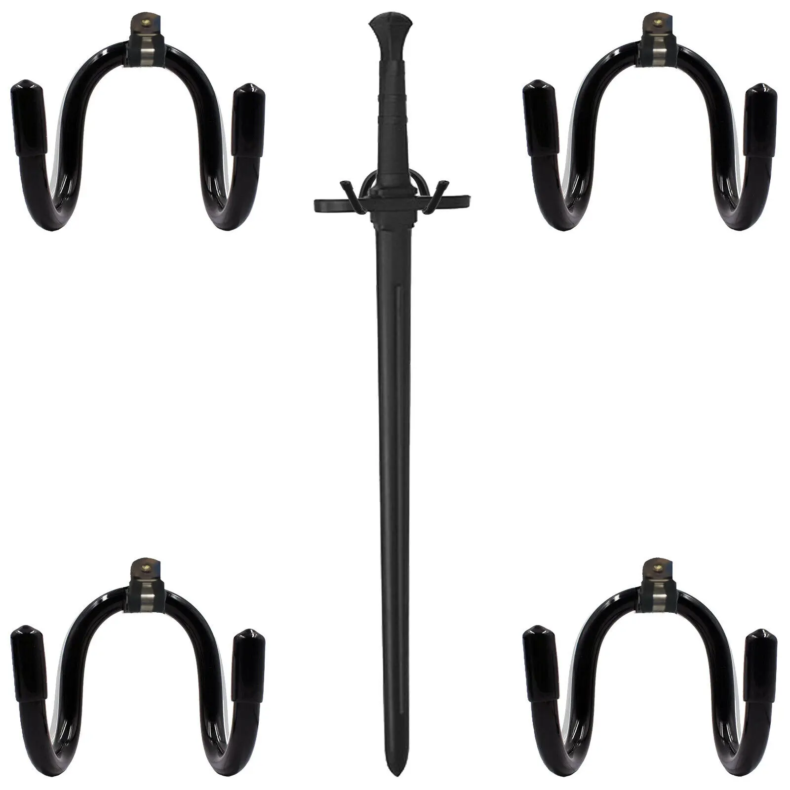 Adjustable Sword Wall Hook Display Hanger Wall Mount for Sword,Dagger 4/PK 