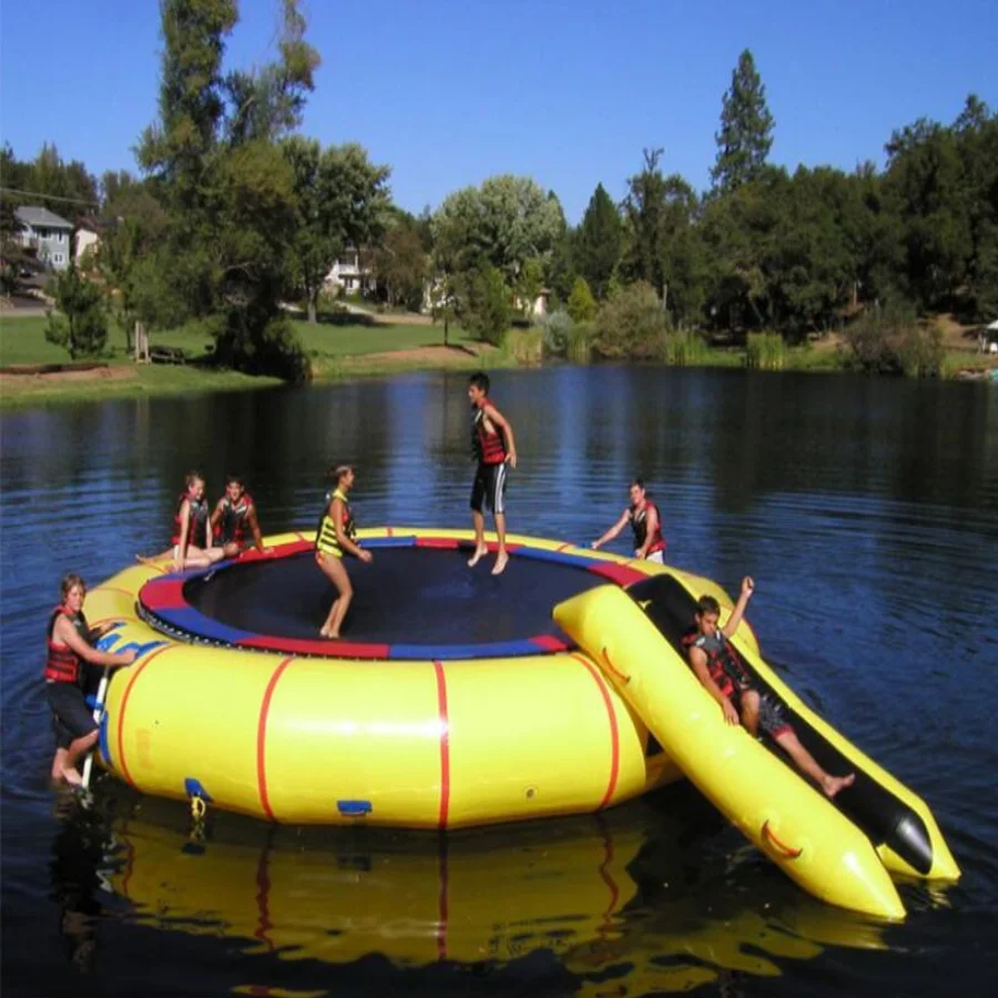 Large outdoor water toys Inflatable water trampoline Children's water