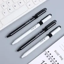 2 шт./компл. черный, белый цвет рыцарские быстросохнущие гелевая ручка для офиса нажмите один 0,5 мм ручка с чернилами стандартных цветов бизнес с черными чернилами ручка канцелярские принадлежности