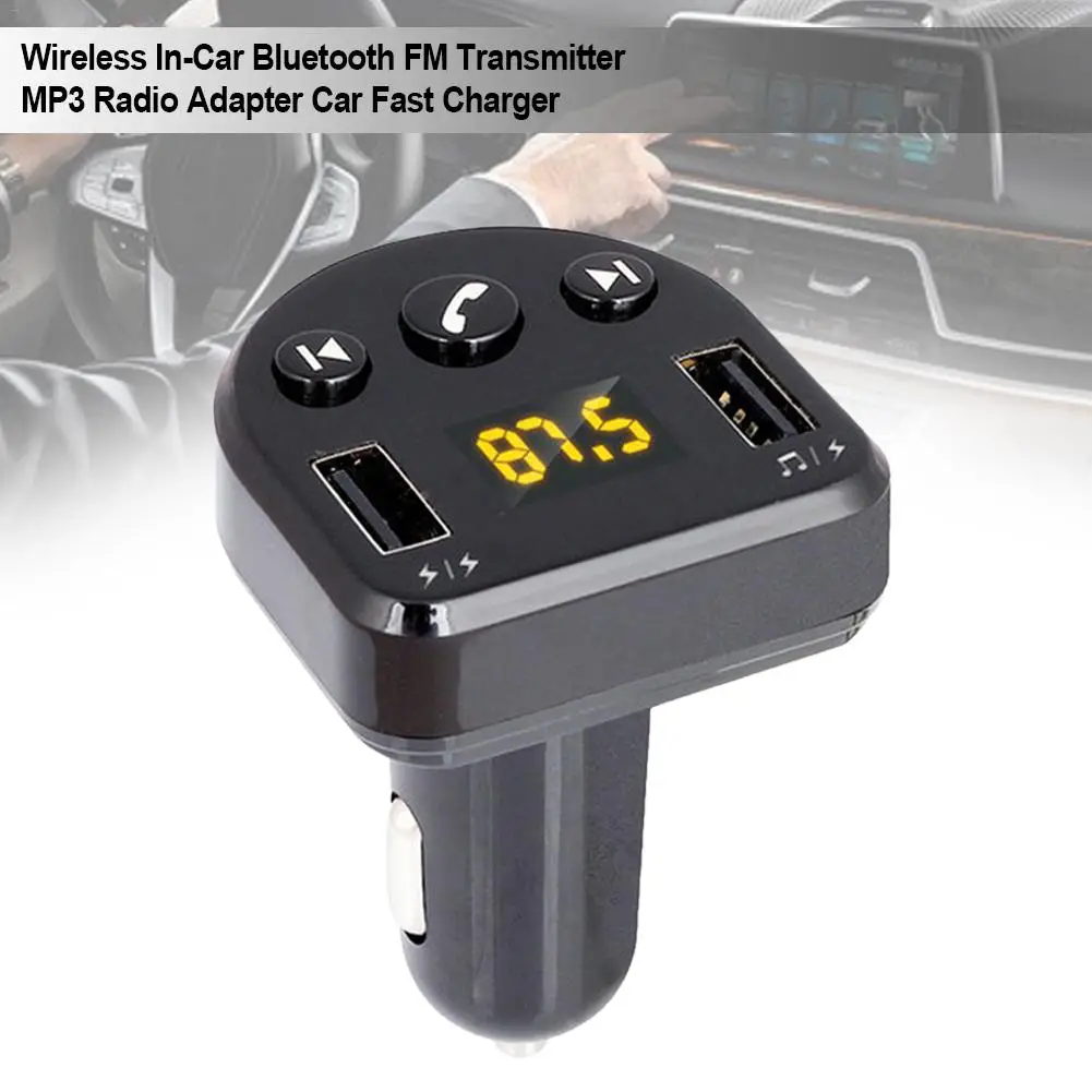 T852 Автомобильный MP3 умный двойной USB Bluetooth приемник плеер V5.0+ ED беспроводной автомобильный Bluetooth fm-передатчик радио адаптер автомобильный Быстрый Ch