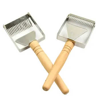 

Barb Cut Honey Uncapping Fork Iron Honeycomb Honey Scraper Wooden Handle Beekeep Premium Quality