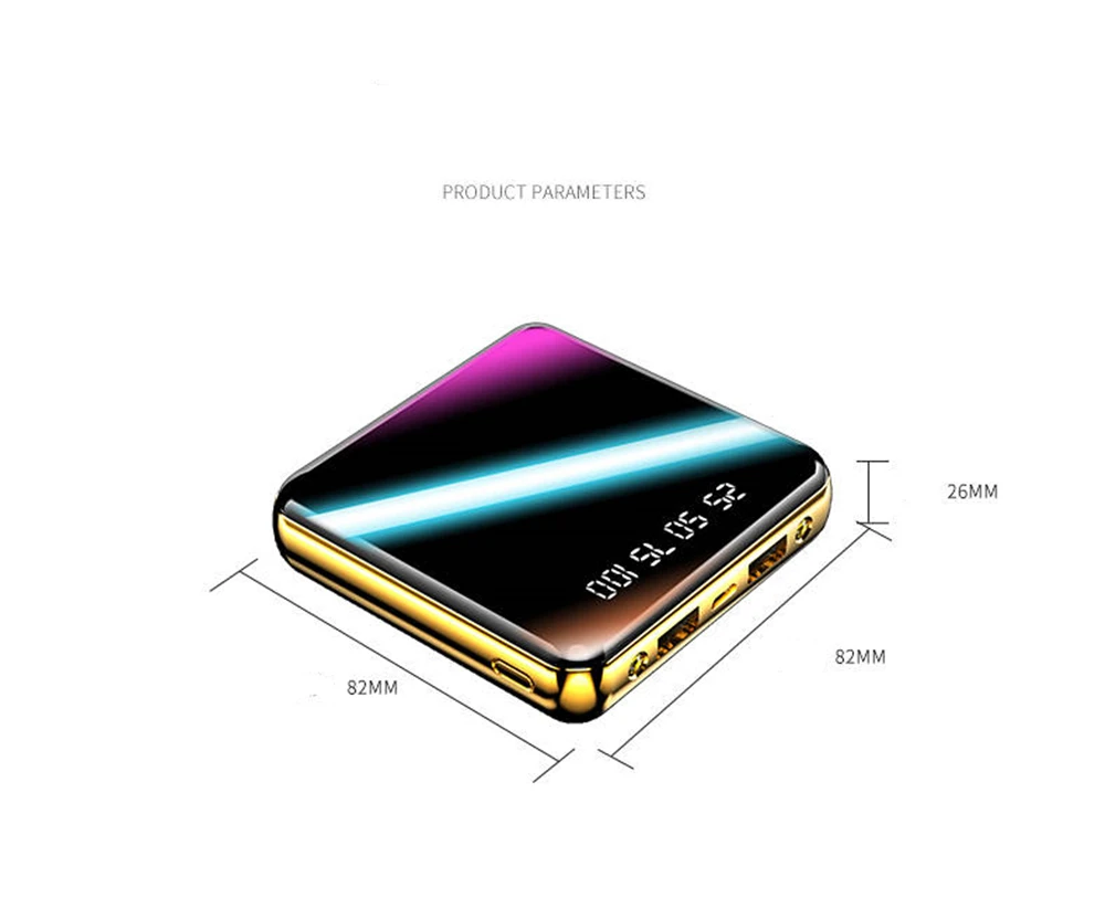 10000 мАч Внешний аккумулятор для iPhone 11 pro 6 6s 7 8 Plus X XS max XR Pover Bank USB светодиодный внешний аккумулятор для зарядки