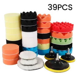 Kit de tampons éponge de polissage pour voiture, 39 pièces/ensemble, tampons en mousse Odomy, tampons de cire pour Machine à polir, pour enlever les rayures, nouveauté 2021 
