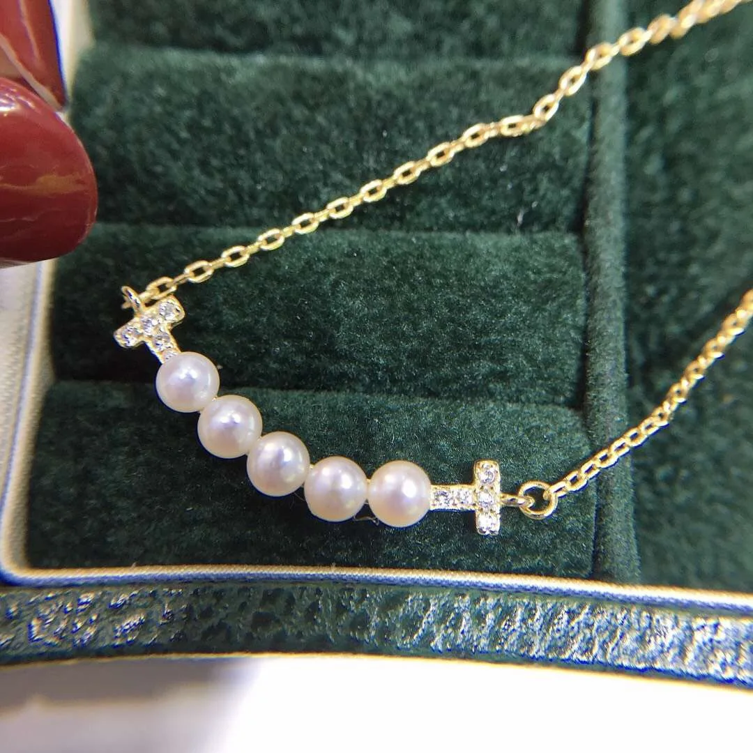 

Butterfly Home Djxs67c67fi Online Celebrity-Cool Design Silver-2-3 Steamed Bread Circle Glare Virgine Pearl Necklace