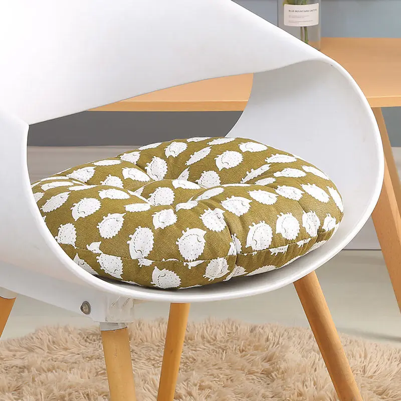 Офисная Сидящая Подушка с принтом, Подушка для стула, удобная подушка для спинки стула, круглая подушка с татами, коврик для домашнего декора