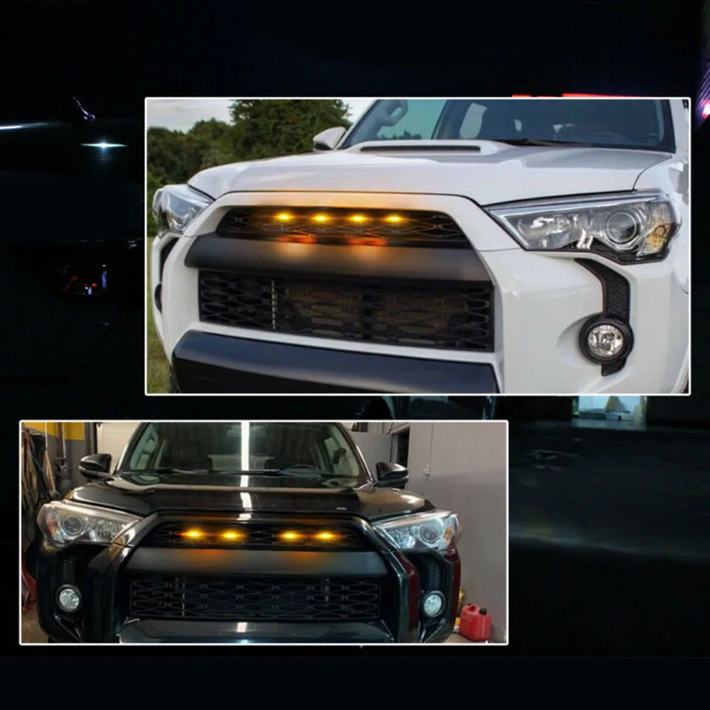 4 шт. Автомобильный светодиодный светильник янтарного цвета для Toyota 4runner