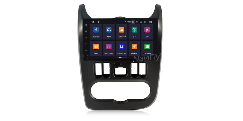 NaviFly Android 9,0 автомобильный радиоприемник gps навигация для Renault Logan I Sandero Lada Lergus Dacia Duster 9 дюймов 1024*600 HD wifi BT, RDS