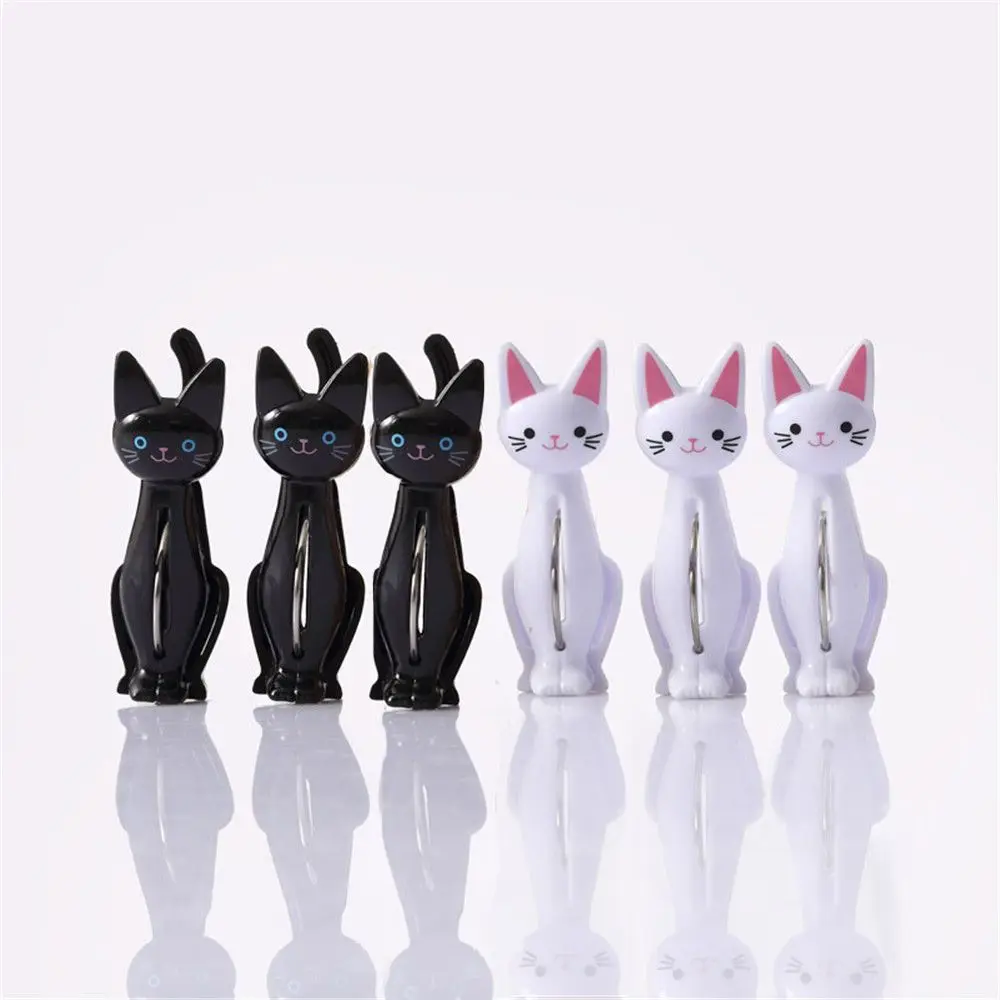 4 unids/lote creativo pinzas de ropa de plástico lindo gato ropa colgando ropa pines Toalla de playa Clips pinza de pinzas