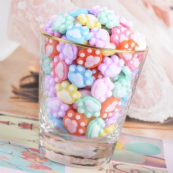 

20Pcs Cute Cat Claw Candy Flatback Resin Cabochon Simulation Sugar for Hair Bows Center Scrapbooking Craft DIY Phone Decoration