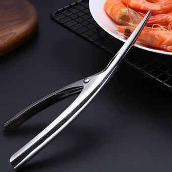 

Shrimp Peeler Kitchen Seafood Gadgets Shelling Practical Peeling Pliers Stainless Steel Shrimp Open Artifact Machine A7R7