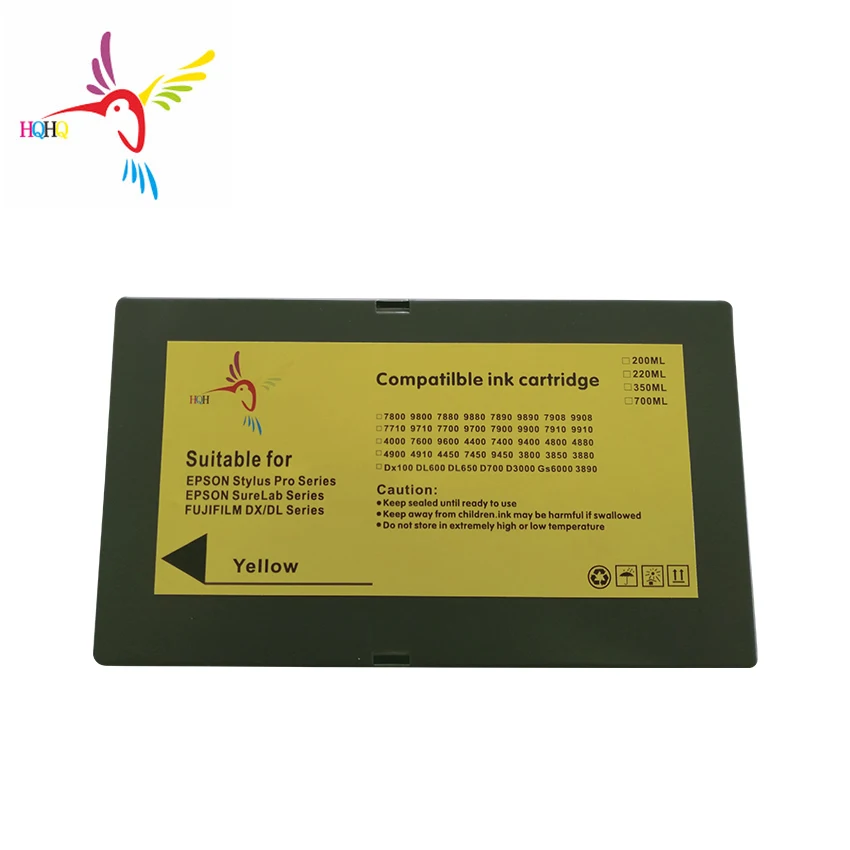 Yellow T5672-t5674 t5678 Пустой совместимый чернильный картридж с одноразовым чипом для принтера Epson 7400/9400 пустой чернильный картридж 7400 9400 - Цвет: Yellow