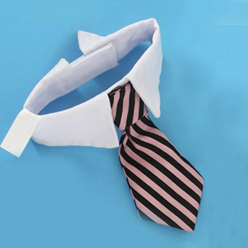 Pink stripes Собачий галстук для питомца Ручной Работы Регулируемый милый маленький питомец кошка собака Официальный галстук-бабочка воротник смокинг шеи галстук и Colla вечерние свадебные - Цвет: Pink stripes