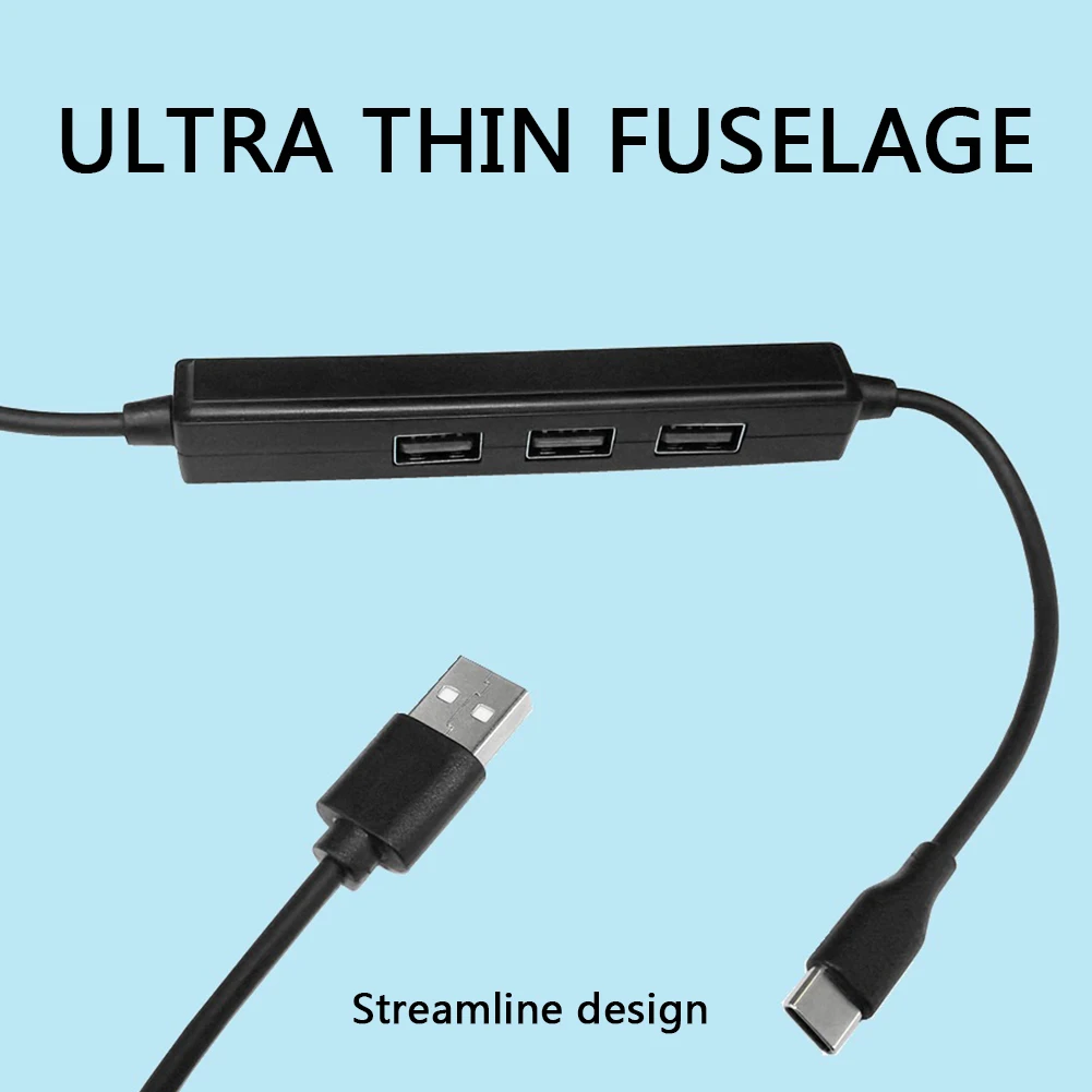 Портативный 3 в 1 USB 2 0 концентратор Male Female Разветвитель удлинитель зарядка 480