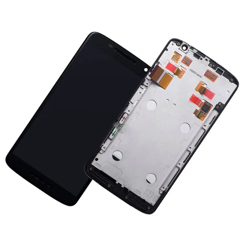 ЖК-дисплей для Motorola Moto X Play XT1561 XT1562 XT1563 XT1565 кодирующий преобразователь сенсорного экрана в сборе черно-белый с рамкой 5,5''
