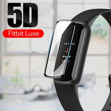 5D Soft Fibre Glass Protective Film For Fitbit Luxe Full Curved Cover Screen Protector for Fitbit Luxe Smartwatch Accessories