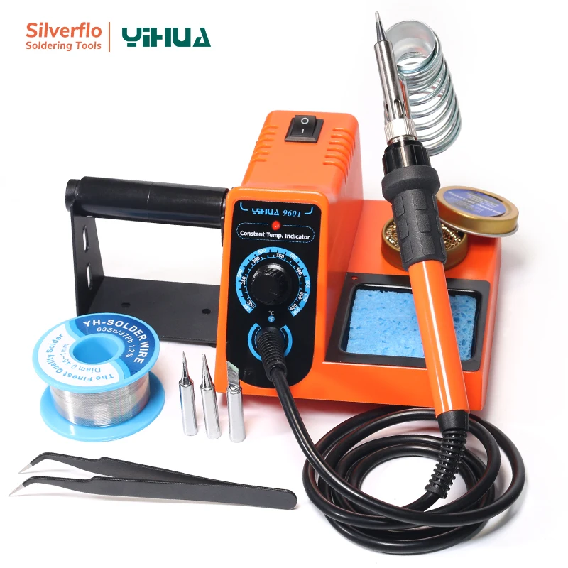 best soldering iron for electronics YIHUA 926LED-III Digital Electric Soldering Iron Kit with Helping Hands 960I Adjustable Temperature Portable Soldering Station cheap stick welder Welding Equipment