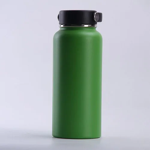 32 унции/40 унций гидро вакуумной изоляцией Колба нержавеющая сталь бутылка для воды широкий рот с Спорт/соломы/Гибкий Колпачок - Цвет: green