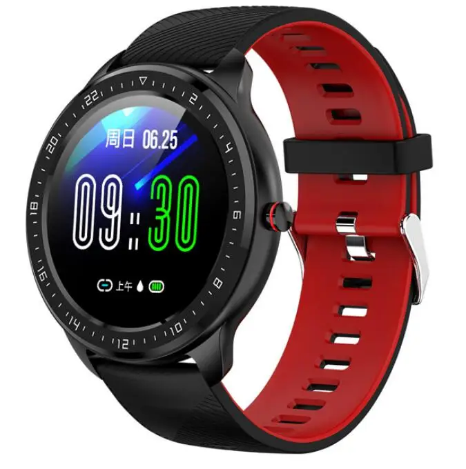 HETNGSYOU Смарт часы IP67 Водонепроницаемый 1,3 ''полный экран сенсорный часы для мужчин фитнес трекер Smartwatch для Apple Android телефон - Цвет: red