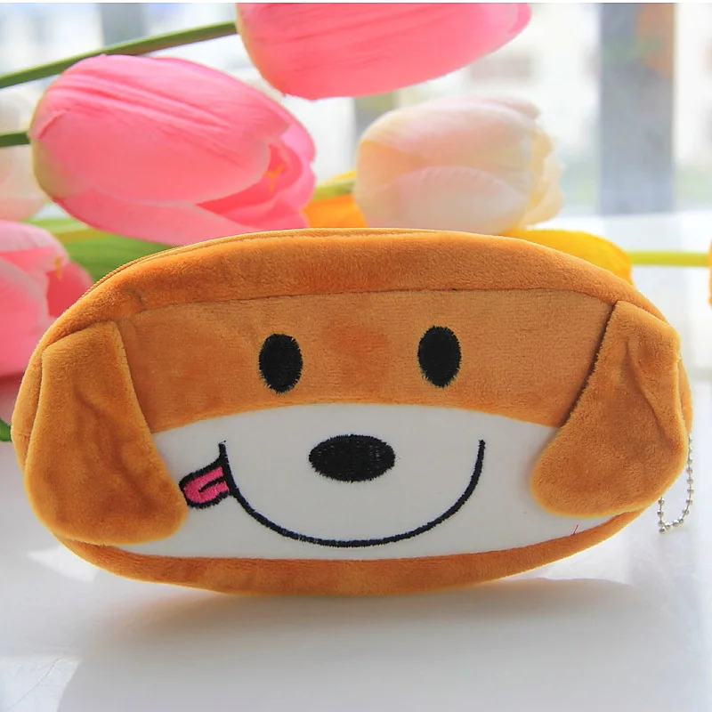 Plush Cartoon Cute Animal Colorful Funny Toy Bag Plush Cover Coin Bag Purse Design Keychain Children Boy Girl Gift Free Shipping