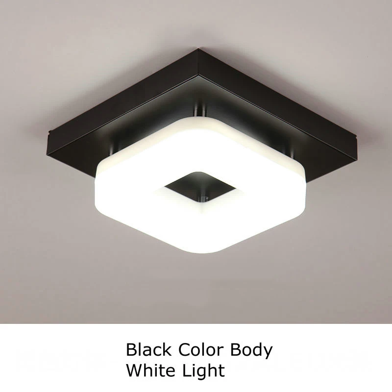 Black -White Light XIUAN современный потолочный светильник с заподлицо Прихожая крыльцо Балконная лампа освещение салона поверхностного монтажа квадратный светодиодный потолочный светильник s - Цвет корпуса: Black -White Light
