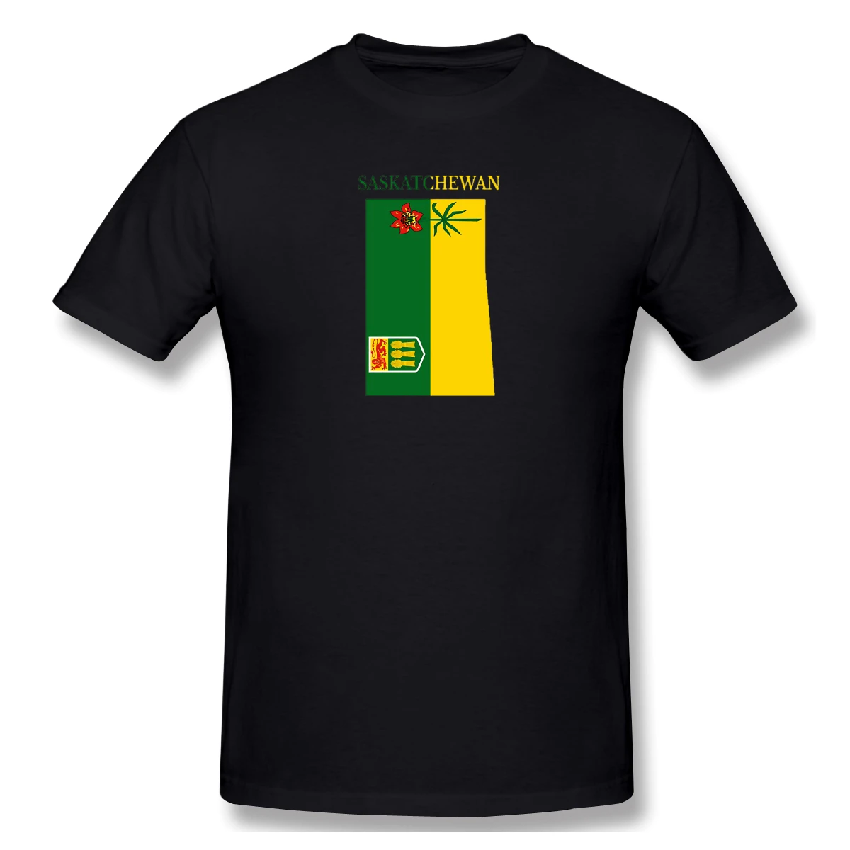 Man Saskatchewan Flag Map, Sk, Canada Bianco, Bandiere, Paese, T-Shirt Creative Di Tutti I Giorni