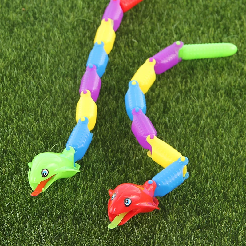 Nrkin 12.25 Inch Random Pattern and Color Joint Snake with Wobbly Plastic Toy for Boys and Girls 