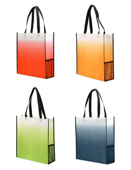 

1piece Gradient Non-woven Bag Groceries Bag Environmental-friendly Foldable Shopping Bag House Storage Gift Toy Packing Holder