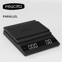 Felicita Parallel Coffee Scale with Bluetooth Smart Electronic Scale Timer Hand Punch Drip Coffee Scale 2KG/0.1g Kitchen Scales