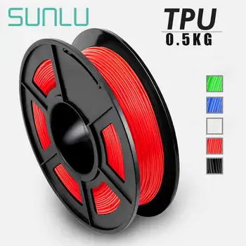 

TPU Flexible Filament Printer 0.5KG Per Spool 1.75/3.00mm Flexible Refill For FDM Printer Non-toxic Red Black White Blue Green