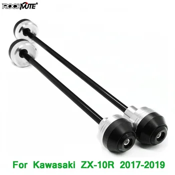 

Motorcycle POM Axle Fork Crash Sliders For KAWASAKI ZX-10R ZX10R 2017 2018 2019 Front Rear Wheel Protector Circle Decoration