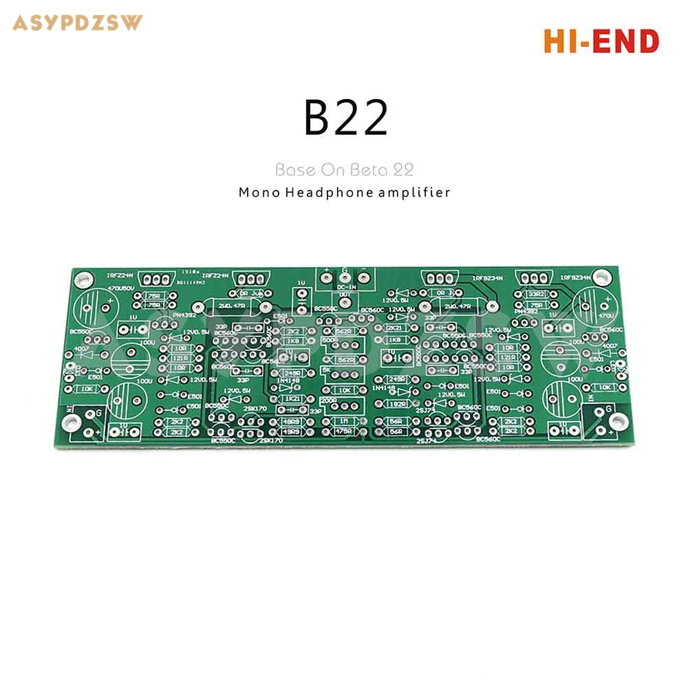 HI END B22 mono headphone amplifier Base On Beta 22 PCB DIY Kit No input tube 
