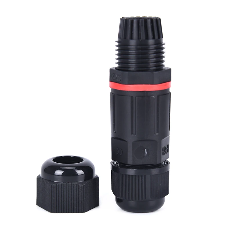 Cable Connector Waterproof IP68 16A Electrical Wire Sealed 3 Pin Wire Connector