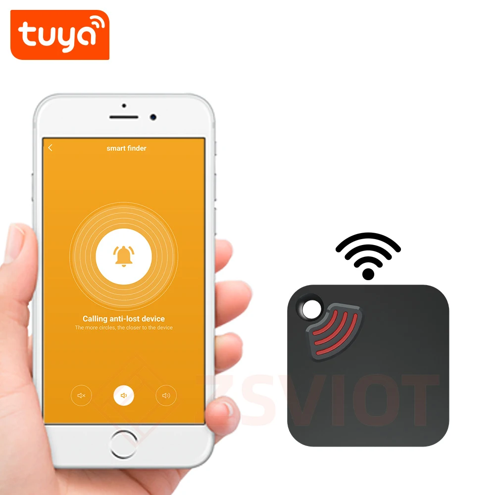 

Tuya Mini Anti Lost Alarm Smart Pets Wireless Bluetooth Tracer GPS Locator Keychain Child Pet Dog Anti-theft Alarm