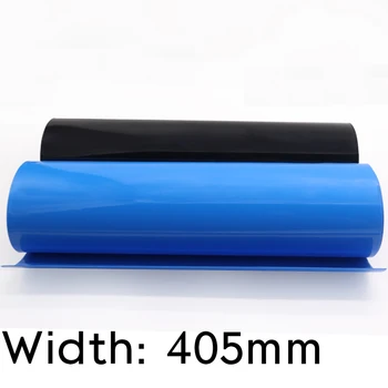 

Width 405mm PVC Heat Shrink Tube Dia 258mm Lithium Battery Insulated Film Wrap Protection Case Pack Wire Cable Sleeve Black Blue