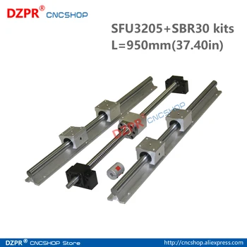 

CNC Parts Set SFU3205 950mm 37.40in + SBR30 950mm Rail SBR30UU block BK25/BF25 End Support+RM3205 Nut housing 14mm*20mm coupler