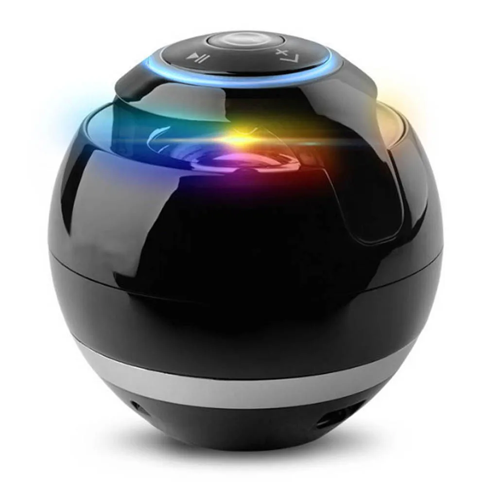 Ball Bluetooth speaker with LED light portable wireless mini speaker