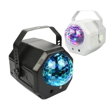 Светодиодный RGB магический шар 2в1 эффект звук активированный проектор DJ диско свет для фестиваля Вечерние огни красочный лазер свет