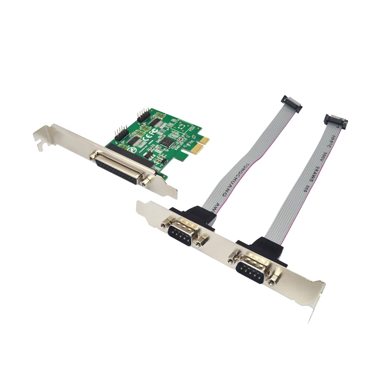 Добавить на карты RS 232 адаптер PCI Express 1x компьютерные компоненты PCIE X1 PCI-E PCIE карта настольный ПК Аксессуары 2 Последовательный+ Параллельный