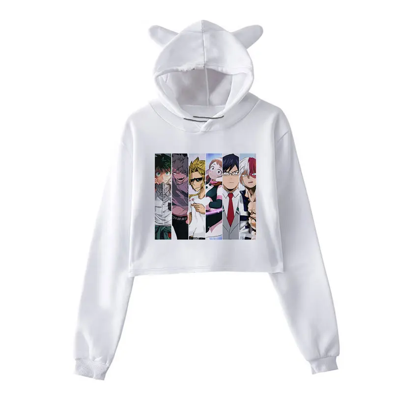 My Hero Academia Hoodies Crop Top Sweatshirt Himiko Toga Sweater My Hero Academia Hoodies Crop Top Sweatshirt Himiko Toga Sweater