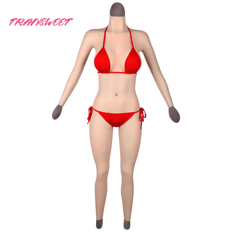 

TRANSWEET E Cup Full Body Suit With Arms and Neck Silicone Breast Forms for Drag Queen Tranny Crossdressers Transgender Cosplay